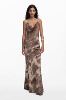 Lange jurk met degradeerbare bandjes - BROWN - XL