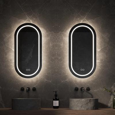 Spiegel Martens & Meijer Hannover Ovale Fade 45x100 cm met Directe & Indirecte Verlichting Rondom, Incl. Verwarming & Dimbare Touch