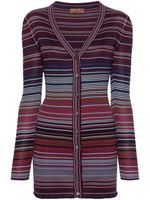 Missoni cardigan rayé à col v - Rose - thumbnail