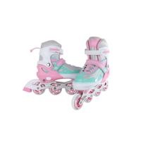 Street Rider inline skates verstelbaar - maat 29-32 - roze/groen