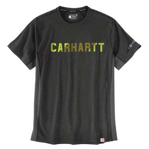 Carhartt Force Flex Block Logo Carbon Heather T-Shirt Heren