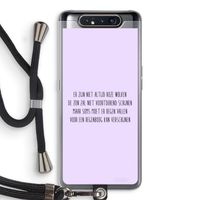 Regenboog: Samsung Galaxy A80 Transparant Hoesje met koord