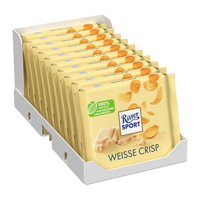 Ritter Sport - Witte Crisp - 10x 100g