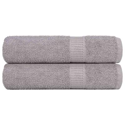VidaXL Badhanddoeken 2 st 100x150 cm 360 g/m² 100% katoen grijs