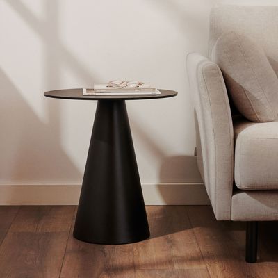 Kave Home Ronde Bijzettafel 'Wilshire' 50cm, kleur Zwart