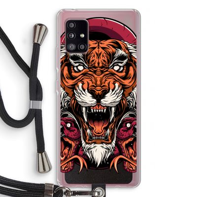 Tiger and Rattlesnakes: Samsung Galaxy A51 5G Transparant Hoesje met koord