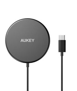 Aukey Aircore Magnetic Qi Wireless Charger 15W - zwart