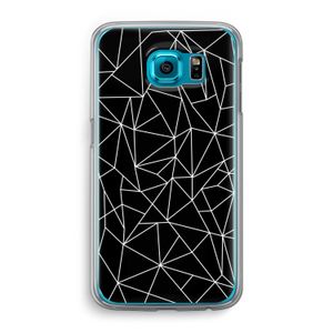 Geometrische lijnen wit: Samsung Galaxy S6 Transparant Hoesje