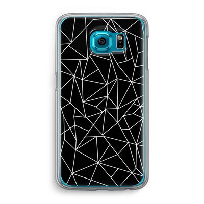Geometrische lijnen wit: Samsung Galaxy S6 Transparant Hoesje