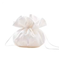 Retro Wedding Bruids Tas Buidel Satijn Ivoor