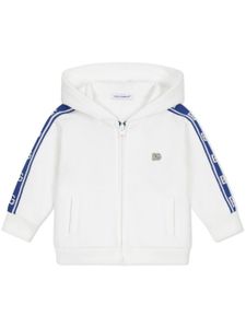 Dolce & Gabbana Kids hoodie en coton à logo DG - Blanc