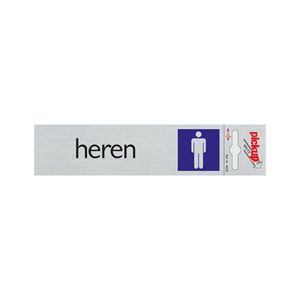 Bord Alulook Heren - 165x44 mm zelfklevend.