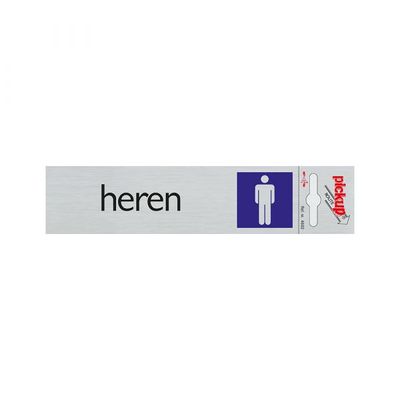 Bord Alulook Heren - 165x44 mm zelfklevend.