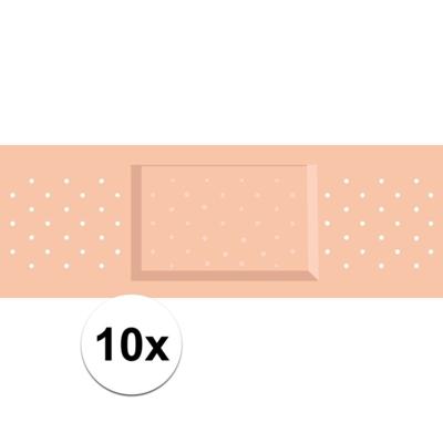 Mega pleister sticker - 10x - verkleed artikel - 6 x 19 cm - zuster - verpleegster - dokter - zieken Mega pleister sticker - 10x - verkleed artikel - 6 x 19 cm - zuster - verpleegster - dokter - zieken