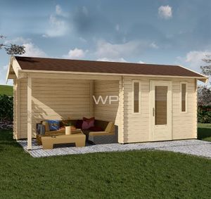 Woodpro Blokhut/Tuinhuis Alphen 600x250 cm- Zadeldak- Hout- Woodpro