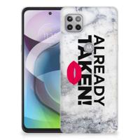 Motorola Moto G 5G | Siliconen hoesje | met naam Already Taken White