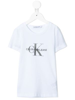 Calvin Klein Kids t-shirt à logo imprimé - Blanc