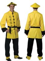 Chinees kostuum man geel - thumbnail