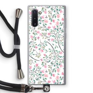 Sierlijke bloemen: Samsung Galaxy Note 10 Transparant Hoesje met koord