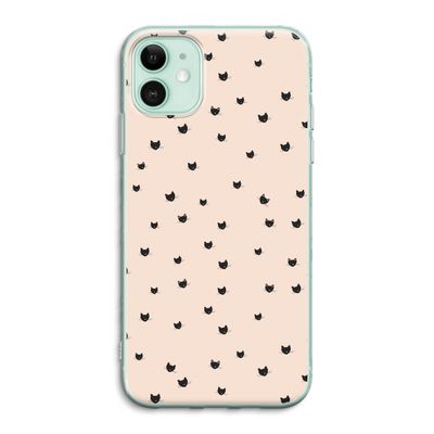 Kleine kattenkopjes: iPhone 11 Transparant Hoesje