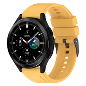 Siliconen gesp bandje - Geel - Samsung Galaxy Watch 4 Classic - 42mm & 46mm