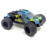 Absima Mini AMT Fluo Blauw Brushless 1:16 RC auto Elektro Monstertruck 4WD RTR 2,4 GHz