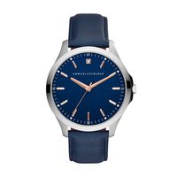 Horlogeband Armani Exchange AX2406 Leder Blauw 22mm