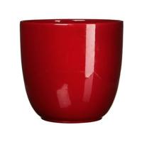 Mica Decorations Plantenpot - rood - keramiek - 12 x 11 cm