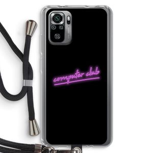 Vice Black: Xiaomi Redmi Note 10S Transparant Hoesje met koord