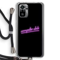 Vice Black: Xiaomi Redmi Note 10S Transparant Hoesje met koord