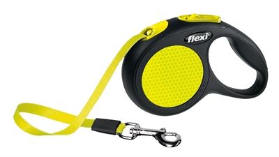 Flexi rollijn new classic neon tape zwart / geel