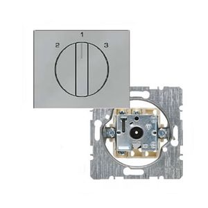 Berker K5 ventilatorschakelaar met draaiknop 2-1-3 edelstaal