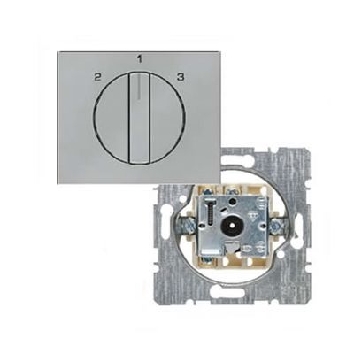 Berker K5 ventilatorschakelaar met draaiknop 2-1-3 edelstaal