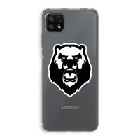 Angry Bear (white): Samsung Galaxy A22 5G Transparant Hoesje