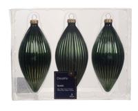 Olijf glas d6h13 cm rosemarijn 3st kerst Decoris - Decoris