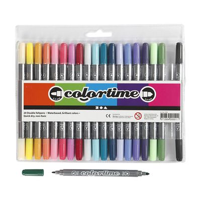 Creativ Company Dubbelzijdige stiften - extra kleuren, 20st.