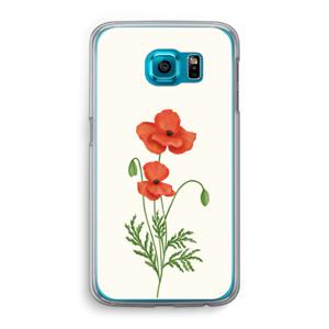 Red poppy: Samsung Galaxy S6 Transparant Hoesje