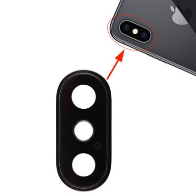 Terug van Bezel van de Camera met Lens Cover voor iPhone XS / XS Max (zwart)