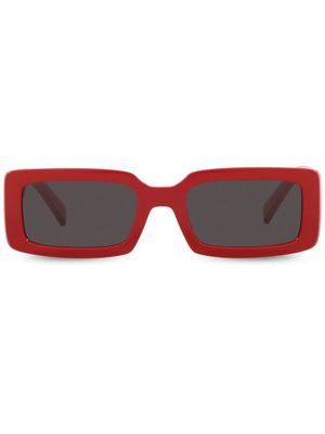Dolce & Gabbana Eyewear lunettes de soleil à monture rectangulaire - Rouge