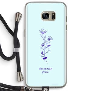 Bloom with grace: Samsung Galaxy S7 Edge Transparant Hoesje met koord
