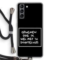Schotelvod: Samsung Galaxy S21 Transparant Hoesje met koord