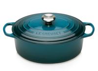 Le Creuset Braadpan Signature ovaal Deap Teal ø 29 cm / 4,7 liter Le Creuset Braadpan Signature ovaal Deap Teal ø 29 cm / 4,7 liter