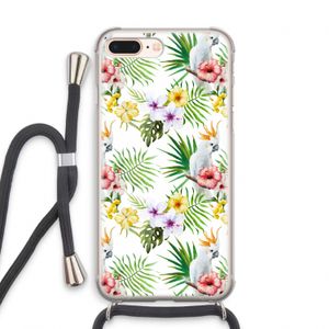 Gele kuif: iPhone 7 PLUS Transparant Hoesje met koord