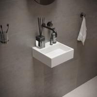 Fontein Ideavit Solidcube 30x30x10 cm Solid Surface Mat Wit