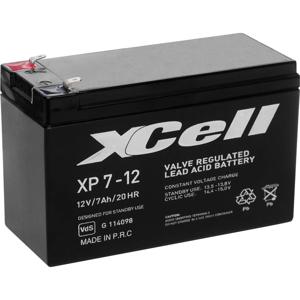 XCell XP712F2 Loodaccu 12 V 7 Ah Loodvlies (AGM) (b x h x d) 151 x 94 x 65 mm Kabelschoen 6.35 mm Onderhoudsvrij, VDS-certificering