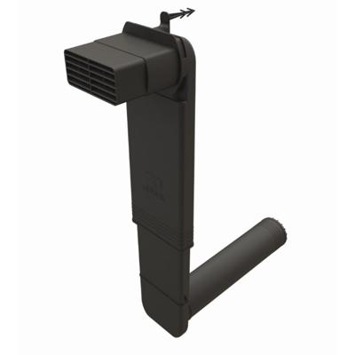 Ubbink VloerVent Cobra - rond WF - incl. rooster - zwart