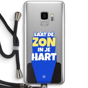 Laat de zon in je hart: Samsung Galaxy S9 Transparant Hoesje met koord