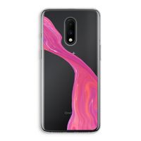 Paarse stroom: OnePlus 7 Transparant Hoesje