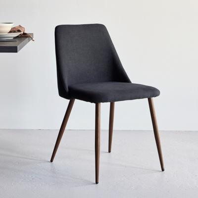 Nohr Eetkamerstoel 'Denon' Linnenlook, kleur Zwart
