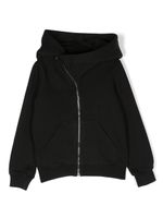 Rick Owens Kids hoodie en coton à fermeture zippée - Noir - thumbnail